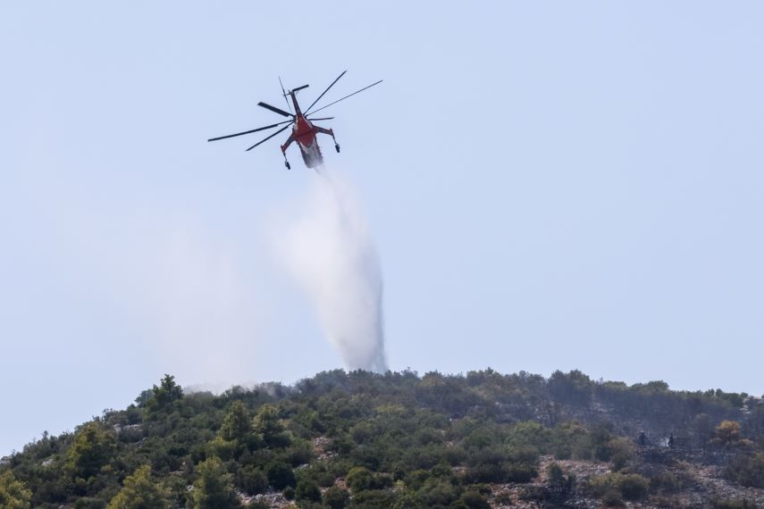 Πυρκαγιά στην Χάλκη κοντά στη Λάρισα σε εξέλιξη με τις δυνάμεις να επιχειρούν για την κατάσβεσή της