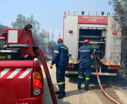 Πυρκαγιά σε δασική έκταση στην Αγία Παρασκευή Πετρωτού Αχαΐας με τη συμμετοχή 50 πυροσβεστών