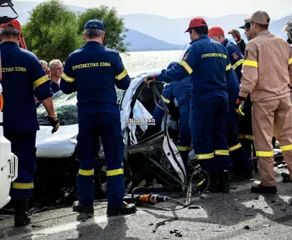 Τραγικό τροχαίο δυστύχημα με έναν νεκρό στην παραλιακή οδό Ναυπλίου Νέας Κίου