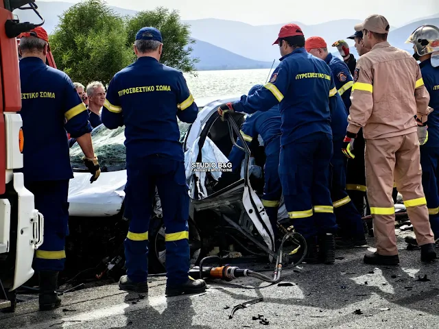 Τραγικό τροχαίο δυστύχημα με έναν νεκρό στην παραλιακή οδό Ναυπλίου Νέας Κίου